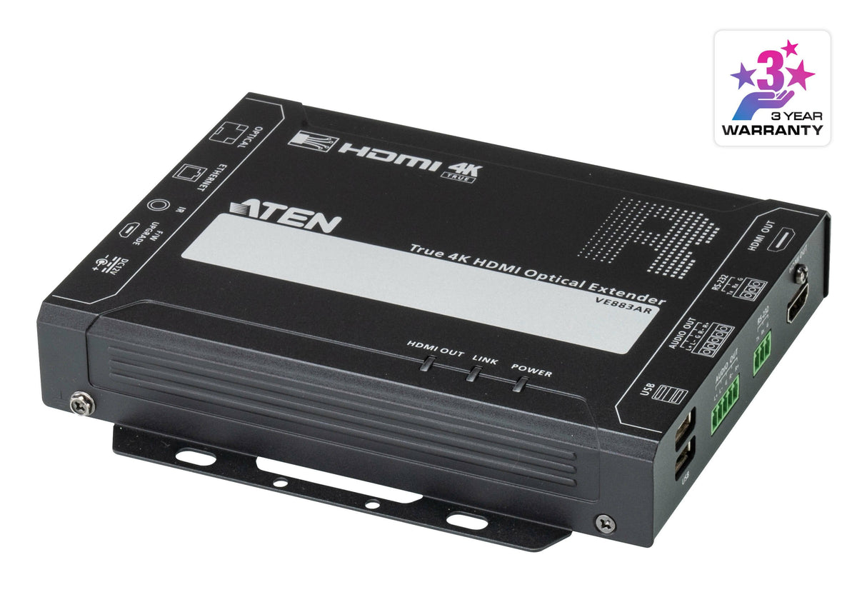 Extensor Óptico Hdmi True 4k (4k@300m (K1, Mm) Ve883ak1: 4kx2k/60hz 4:4:4 Hasta 300m (Mm, Om3, Negro)