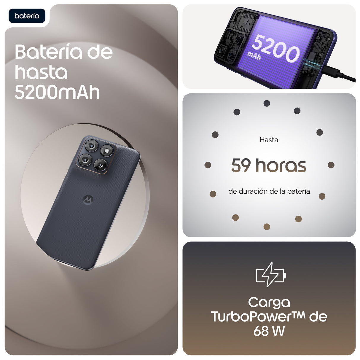 EAN 0840493631165 - Motorola edge 70 fusion 17,2 cm (6.78") SIM doble Android 16.0 5G USB Tipo C 8 GB 512 GB 5200 mAh Negro imagen 9
