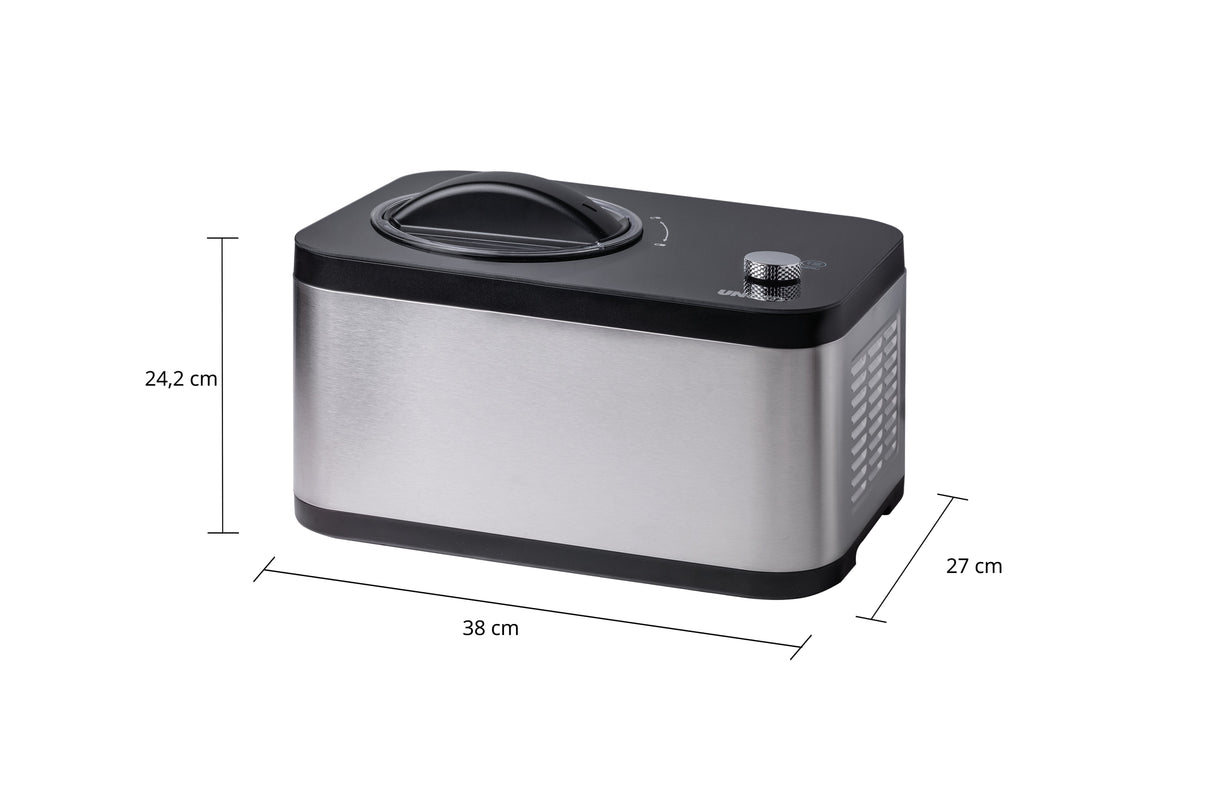 EAN 4011689488269 - Unold 48826 Eismaschine & Joghurtbereiter EVA Compresor de helados 1,5 L 120 W Negro, Acero inoxidable imagen 3