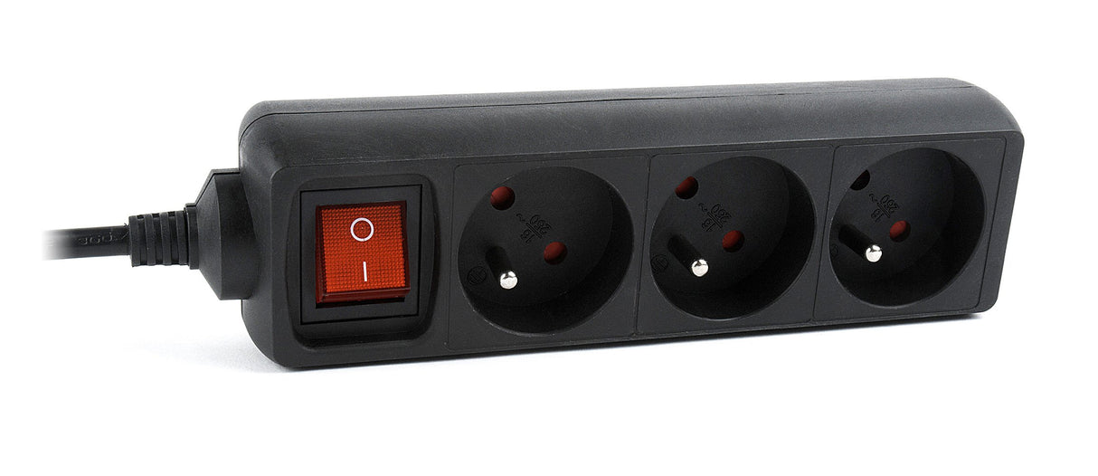 EAN 8716309096621 - Gembird EG-PSU3F-01 limitador de tensión Negro 3 salidas AC 230 V 0,6 m imagen 3