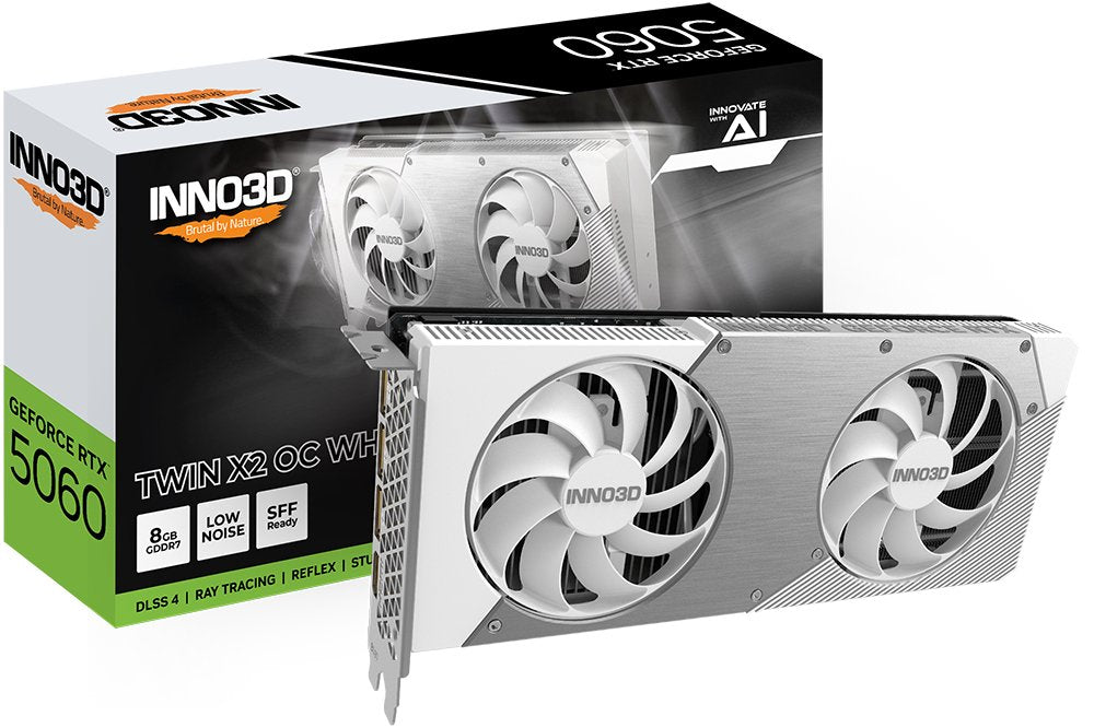 Tarjeta Grafica Inno3d Geforce Rtx 5060 Twin X2 Oc Nvidia 8 Gb Gddr7 N50602-08d7x-195070w