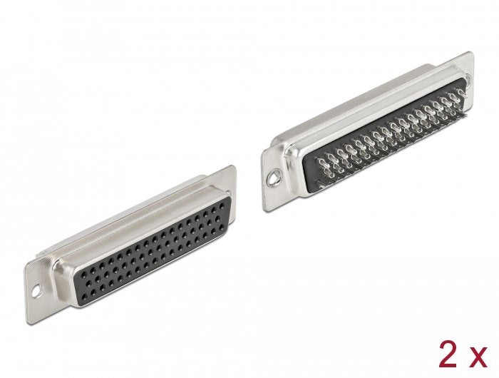 D-Sub Hd 50 Pin Conector Hembra Metal, Versión Soldable, 2 Unidades