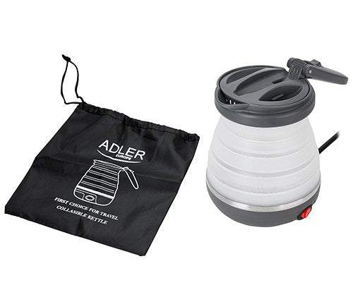 Adler Ad 1279 Tetera Eléctrica 0,6 L 750 W Negro, Blanco