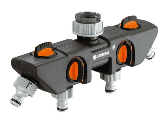 Gardena 8194-20 Distribuidor De Cuatro Vías Para Manguera Gris, Naranja 1 Pieza(S)