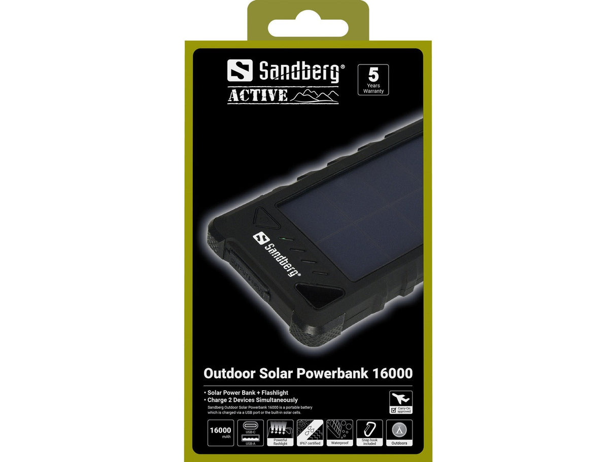 Sandberg Outdoor Solar Powerbank 16000