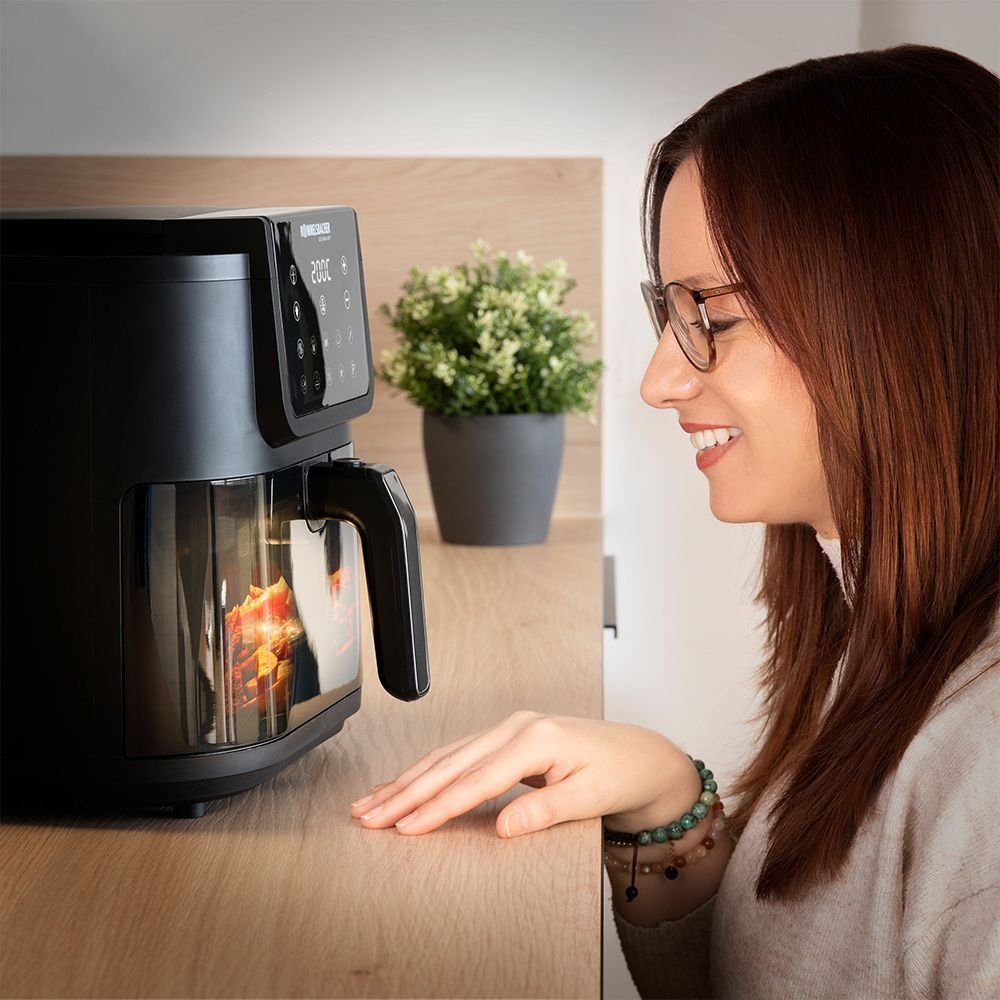 EAN 4001797813022 - Rommelsbacher FRH 1700 freidora Sencillo 8 L Independiente 1700 W Freidora de aire caliente Negro, Acero imagen 5