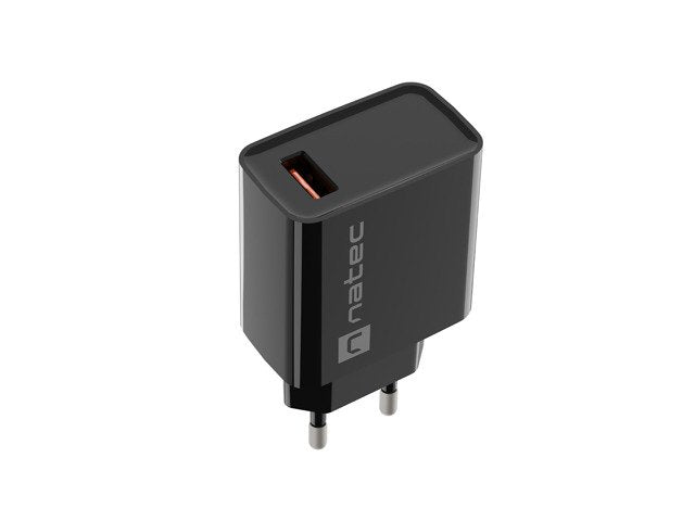 Cargador Usb Natec Ribera 18w Usb-A Negro
