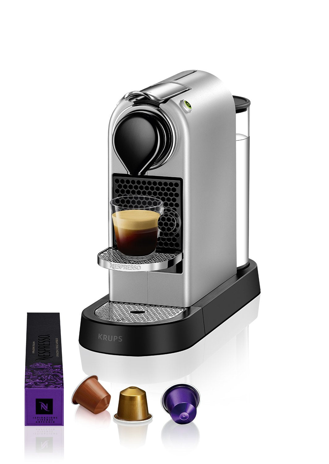 Krups Nespresso Xn741b Cafetera Eléctrica Máquina Espresso, Cafetera De Cápsulas Plateado, Máquina Espresso, Cápsula De Café, Plata