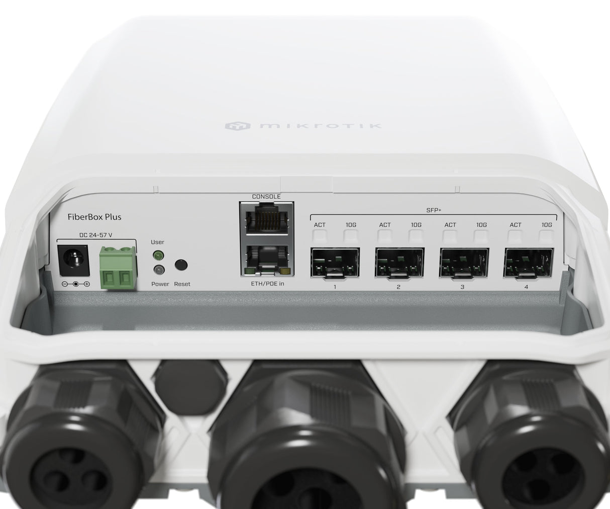 Mikrotik Crs305-1g-4s+Out (Fiberbox Plus) Cpu De 800 Mhz, 256 Mb Ram, 1xgb Lan, 4 Sfp+, Arranque Dual Routeros O Switchos