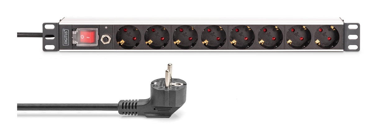 EAN 4016032501633 - Digitus DN-95436 unidad de distribución de energía (PDU) 8 salidas AC 1U Negro, Plata imagen 3