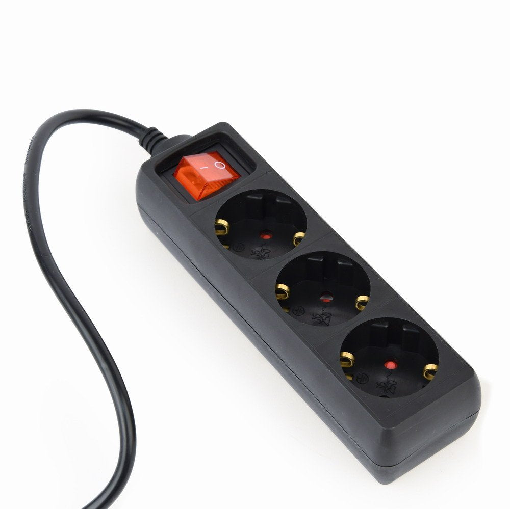 EAN 8716309102674 - Gembird EG-PSU3-01 base múltiple 0,6 m 3 salidas AC Interior Negro imagen 1