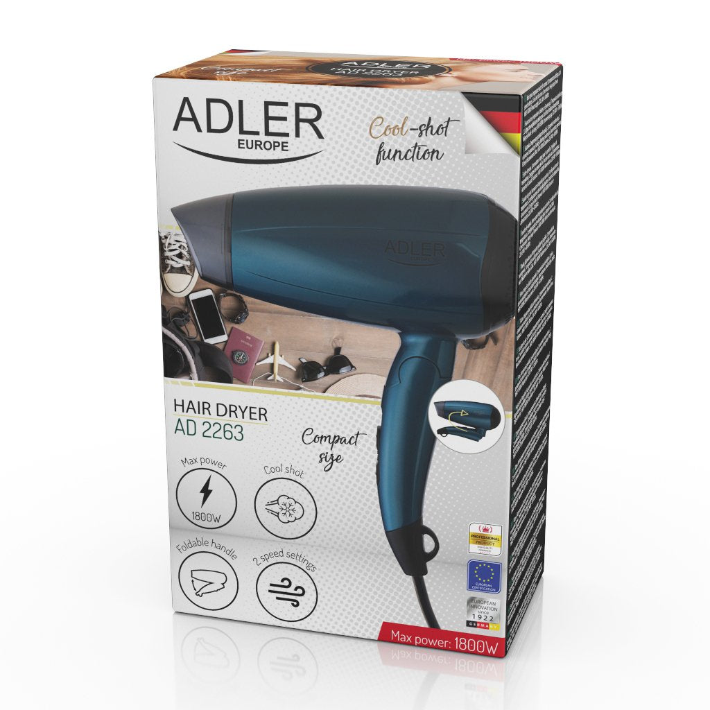 EAN 5903887802307 - Adler AD 2263 secador 1800 W Azul imagen 6