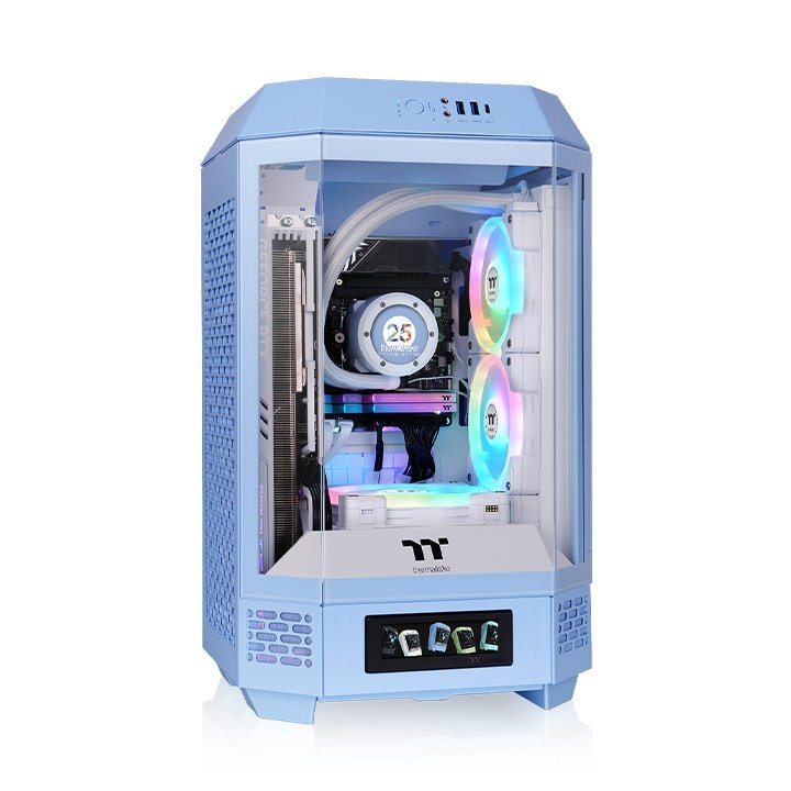 Caja Gaming Thermaltake Mini-Itx Tower 250 2xvent 120mm Azul Hydrangea Snfuenteâ