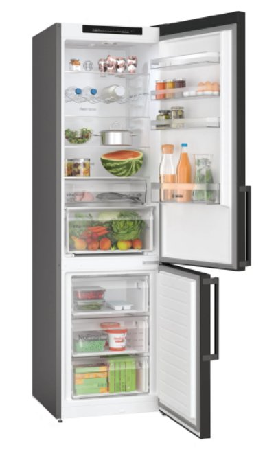 Bosch Hogar Serie Kgn39vxbt 4, Combinación De Frigorífico Y Congelador De Acero Inoxidable (Oscuro) Kgn39vxbt