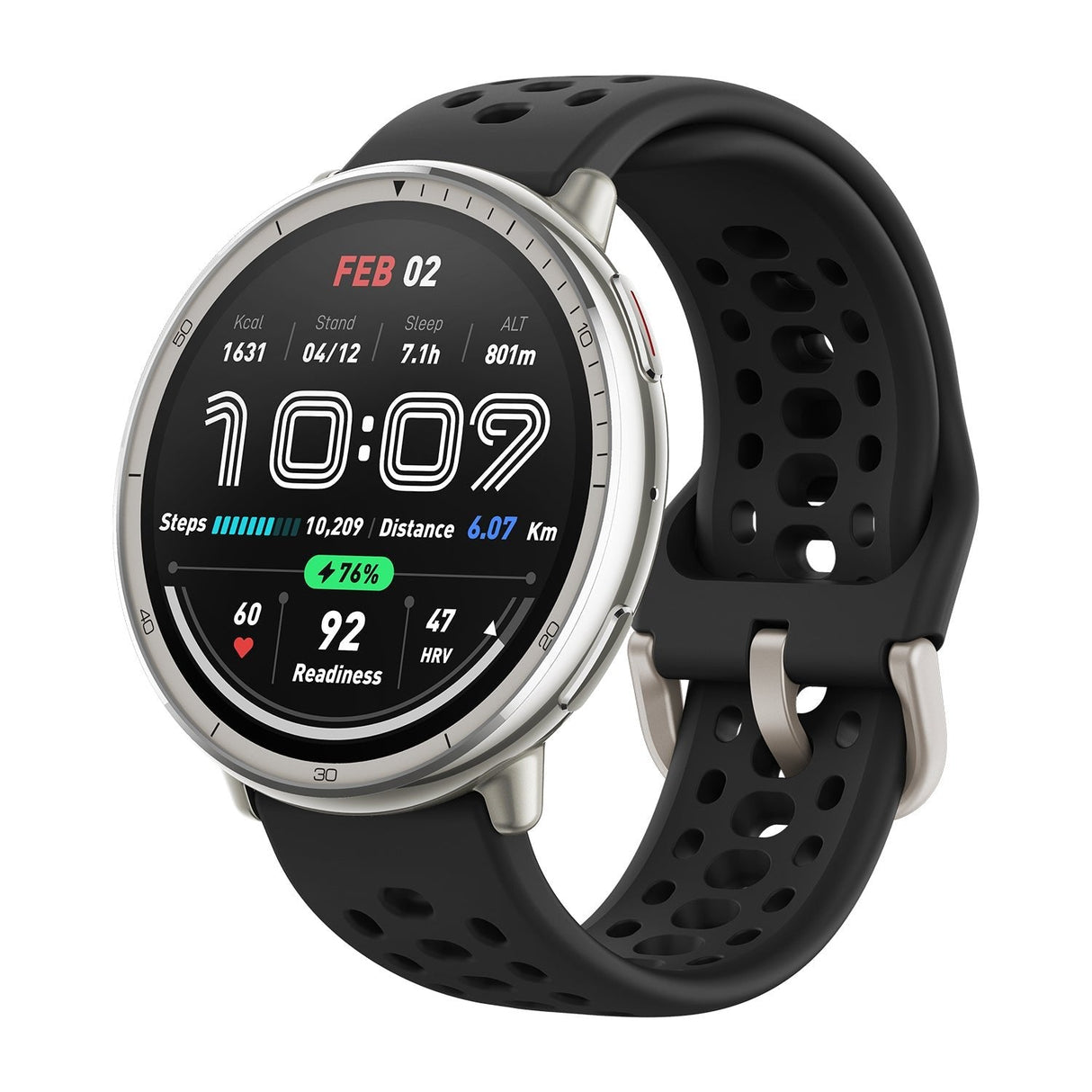 EAN 6970100377712 - Amazfit Active 2 3,35 cm (1.32") AMOLED 44 mm Digital 466 x 466 Pixeles Pantalla táctil Plata GPS (satéli imagen 2