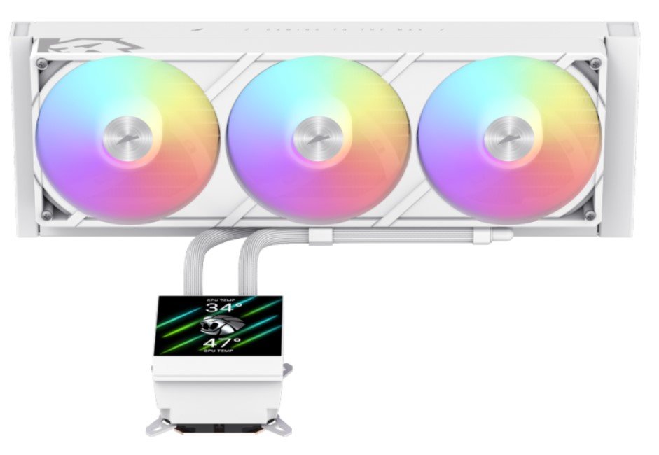 Gamemax Cpu Liquid Cooler Glacier 360 Lcd White