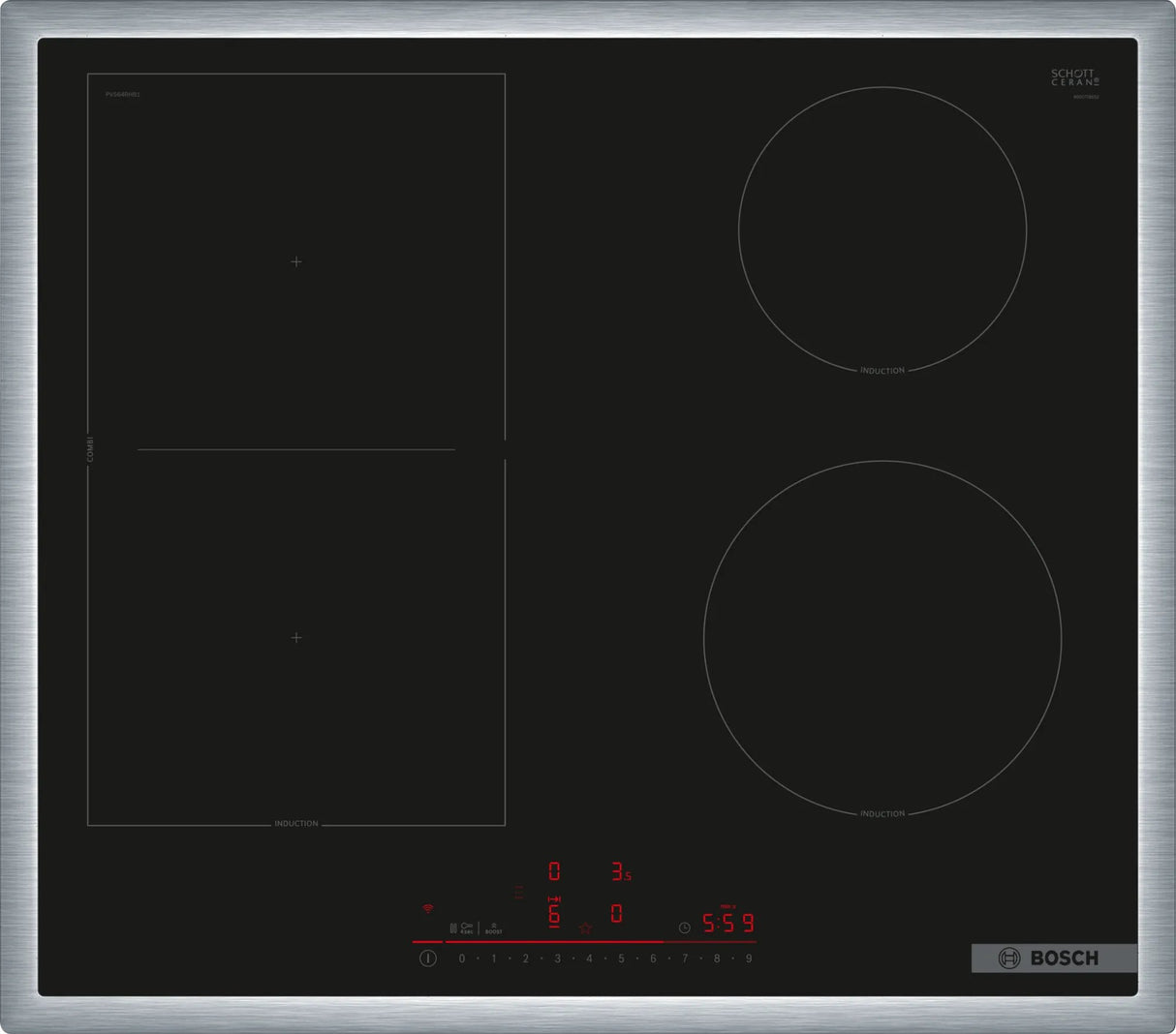 EAN 4242005394302 - Bosch Serie 6 PVS64RHB1E hobs Negro Integrado 60 cm Con placa de inducción 4 zona(s) imagen 1