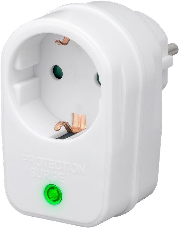 Goobay 3500w Surge Protector Interruptor De Protección De Red Y Sobretensión, Color Blanco