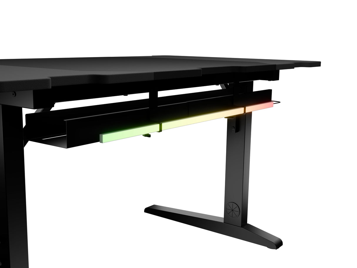 Mesa Gaming Genesis Holm Modular 140 Rgb Negro 140x75 Cm