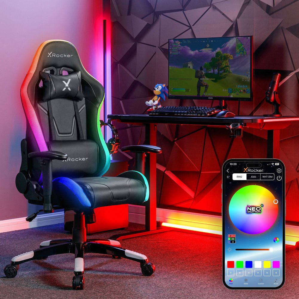 EAN 94338230284 - X Rocker 2023028 silla para videojuegos Silla para videojuegos de PC Asiento acolchado Negro imagen 8