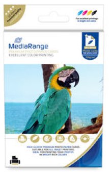 Mediarange Fotopapierkarten Blanco 100x150mm Hochglanz 50 Blatt 150g