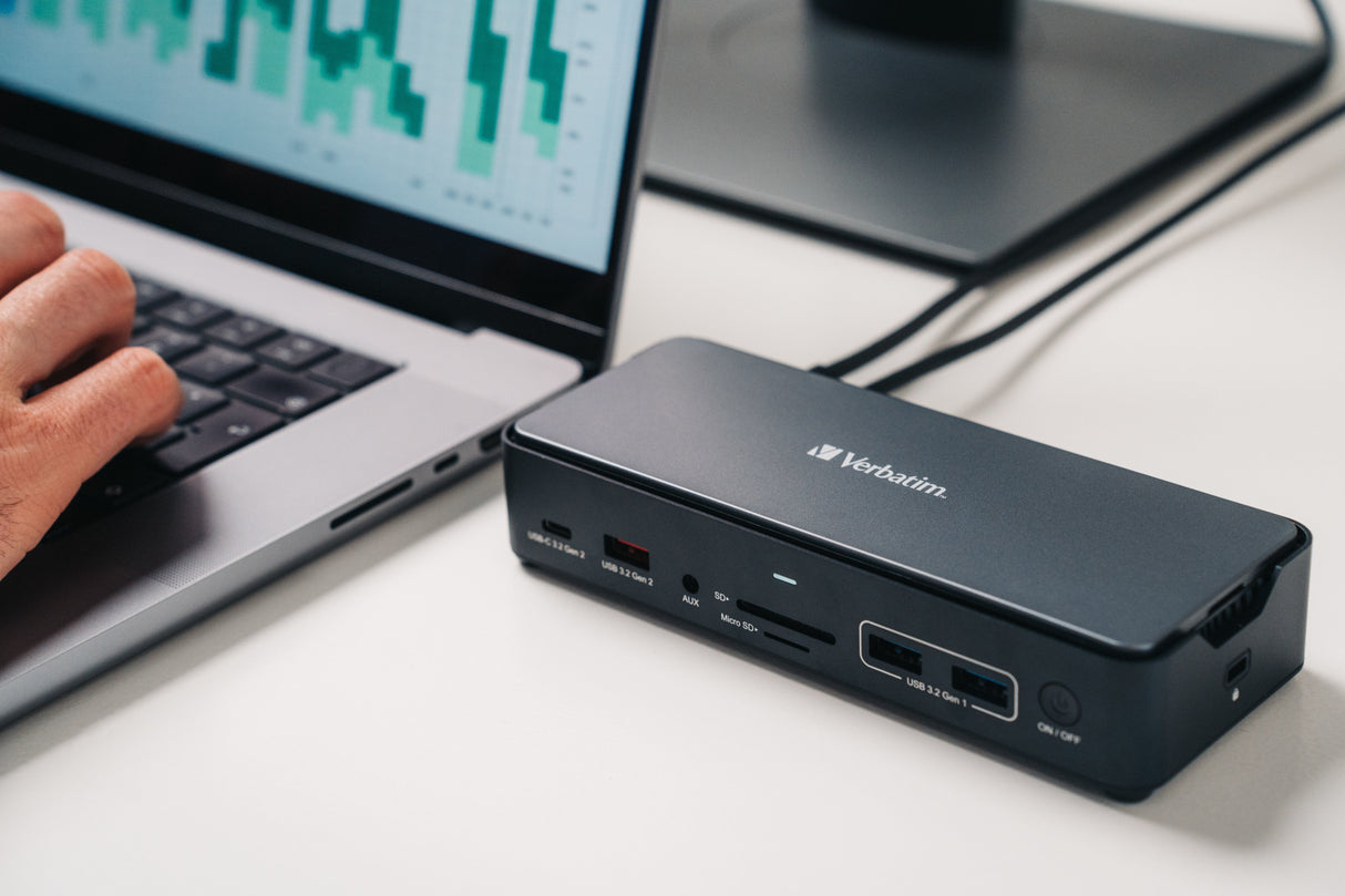 Verbatim Usb-C Pro Dockingstation Cds-15s Con Hdmi/4k/Usb-A/Usb-C/Ssd Slot/Sd