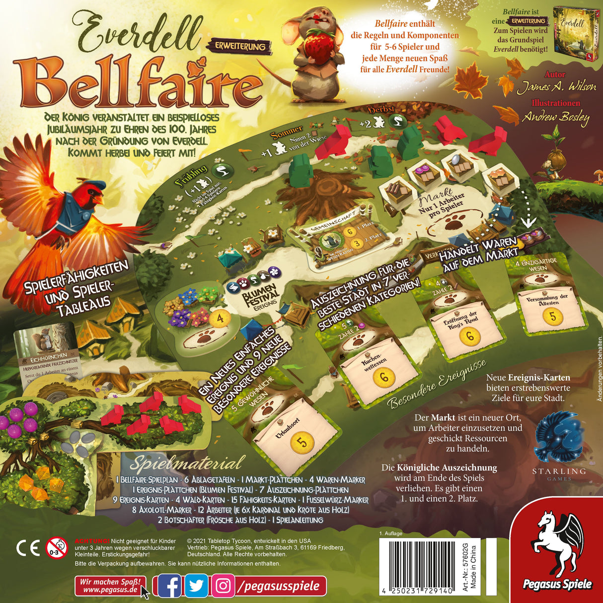 EAN 4250231729140 - Pegasus Spiele 57602G juego de tablero Everdell Expansión de juego de mesa Viaje/aventura imagen 4
