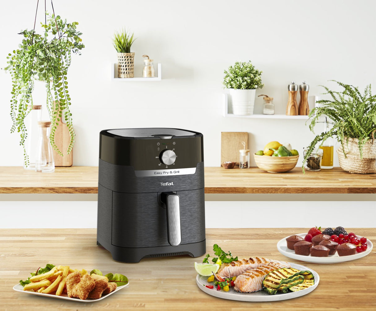 EAN 3045380020764 - Tefal Easy Fry & Grill EY5018 Sencillo 4,2 L Independiente 1550 W Freidora de aire caliente Negro imagen 12