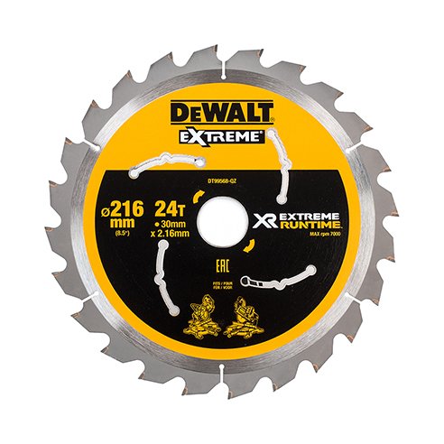 Hoja De Sierra Dewalt Dt99568-Qz Circular 21,6 Cm 1 Pieza(S) Madera, 21,6 Cm, 3 Cm, 1,6 Mm, 2,16 Mm, Makita