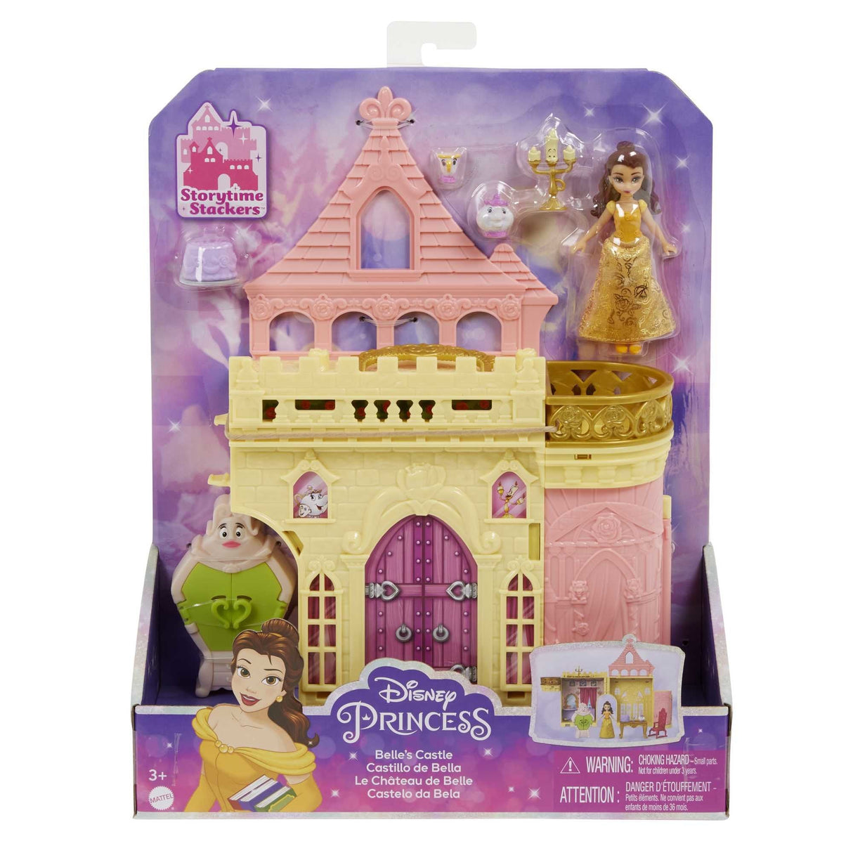Mattel Disney Princess Belle'S Magical Surprise Castle Playset Play Building Hlw94