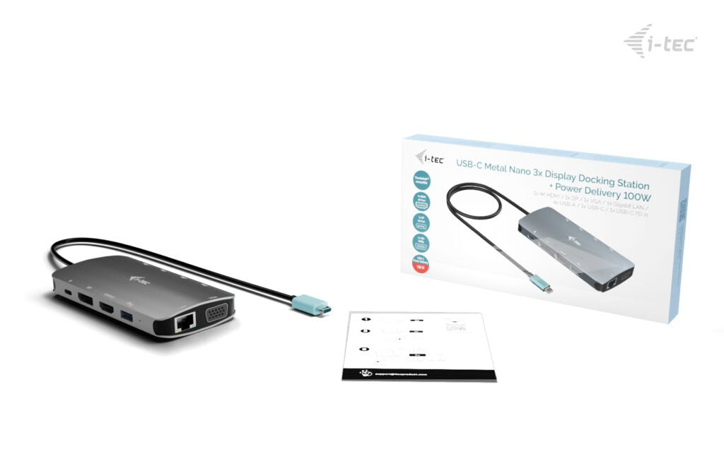 Docking Station I Tec Usb Tipo C 10 En 1 + Cargador Universal 100w