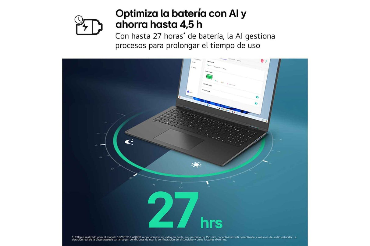 EAN 8806096571385 - LG Gram Pro 16Z90TR Copilot+ PC Intel Core Ultra 7 255H Portátil 40,6 cm (16") WQXGA 32 GB LPDDR5x-SDRAM imagen 4