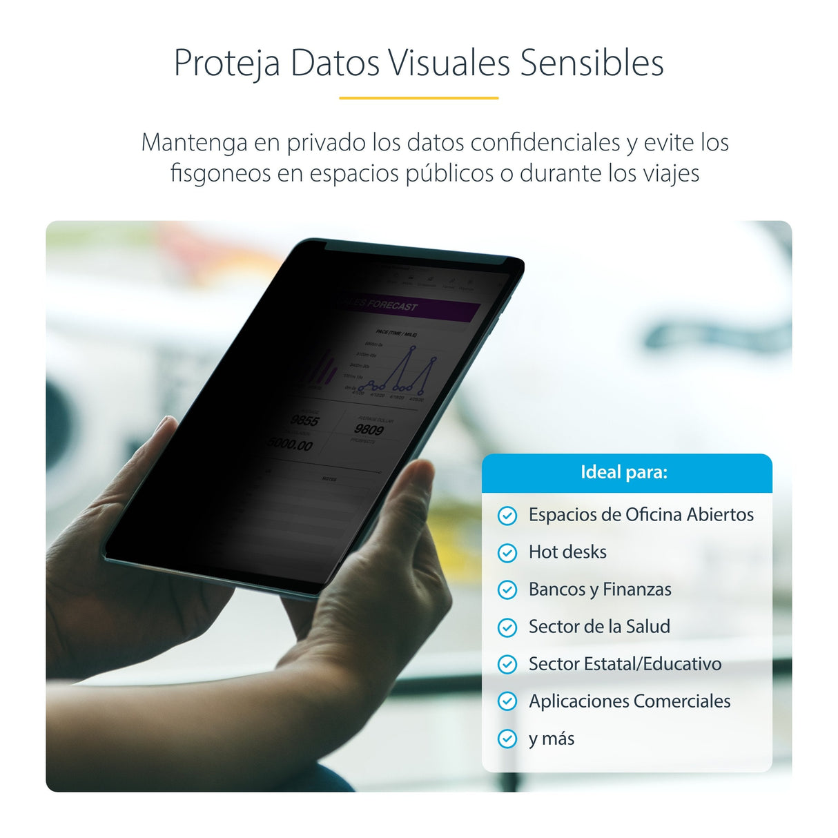 EAN 0065030901598 - StarTech.com 129IP-PRIVACY-SCREEN filtro para monitor 32,8 cm (12.9") Tableta Filtro de privacidad para p imagen 11