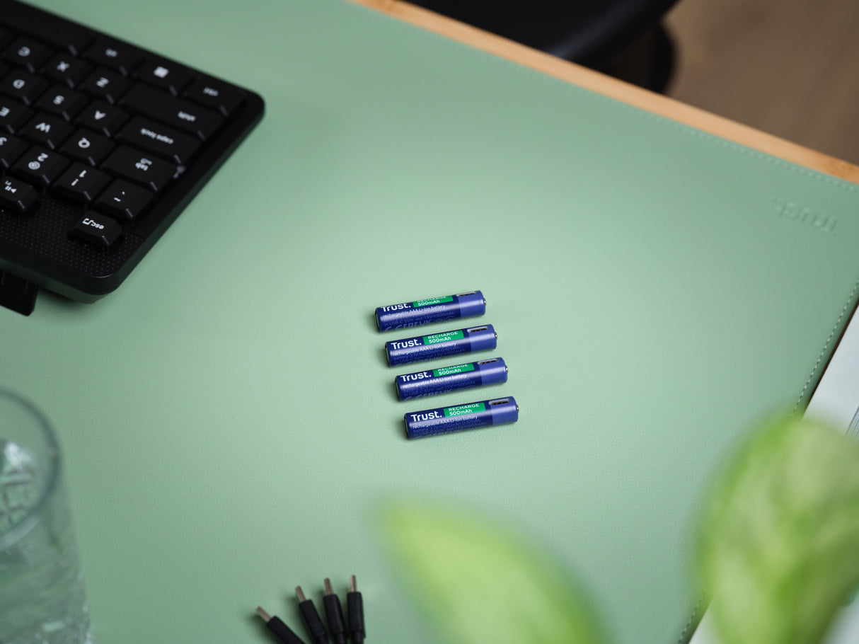 Pila Recargable Trust Usb-C Aaa 500 Mah Pack De Cuatro Unidades 25671