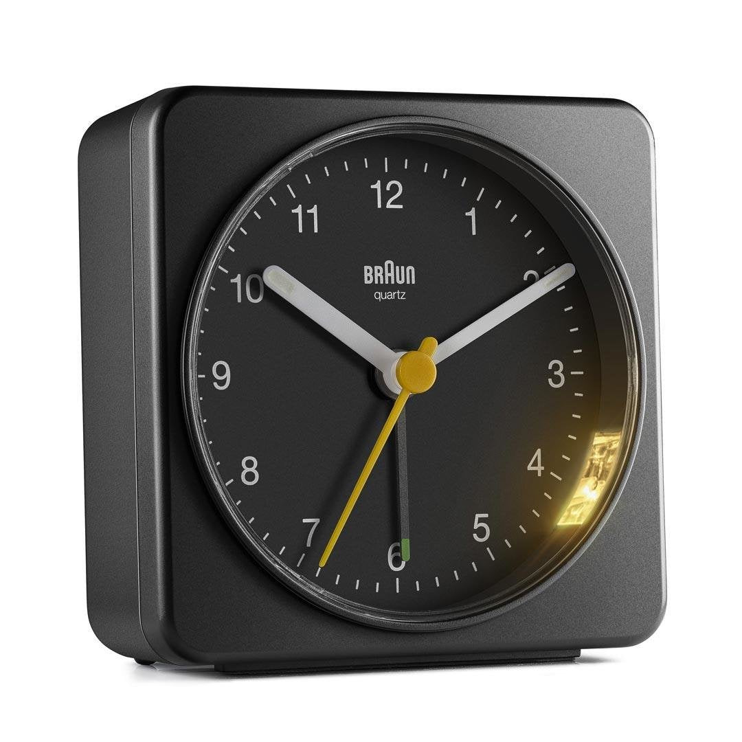 Braun Bc 03 B Reloj Despertador De Cuarzo Analógico Negro