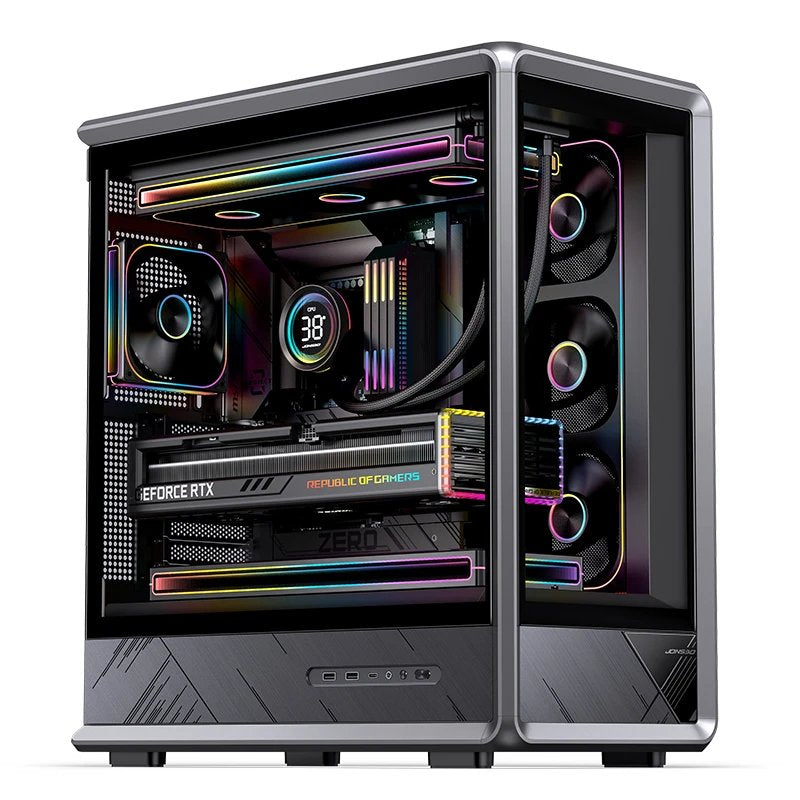 Jonsbo D401 Pc-Gehäuse, Midi Tower, Atx, Tempered Glass - Schwarz