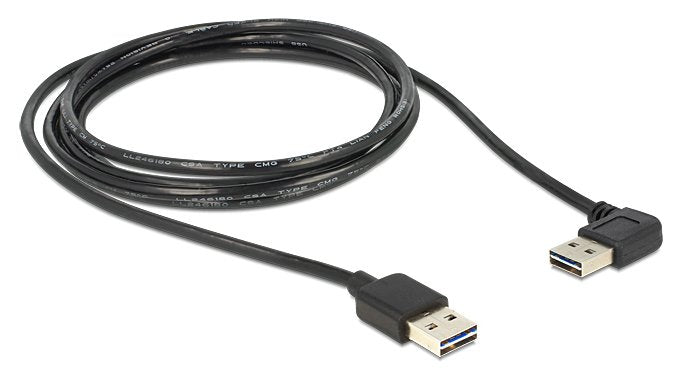 EAN 4043619834648 - DeLOCK 1m USB 2.0 A m/m 90° cable USB USB A Negro imagen 2