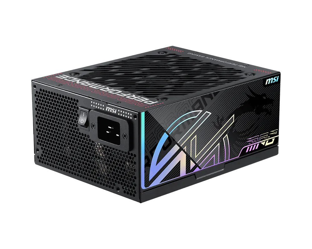 Msi Mpg Ai1300ts Pcie5 Unidad De Fuente De Alimentación 1300 W 24-Pin Atx Atx Negro