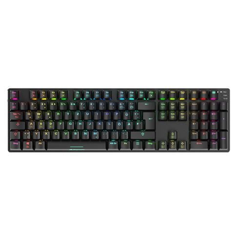 Sharkoon Skiller Sgk36w, Teclado De Juegos Negro, De-Layout, Huano Red 4044951040483