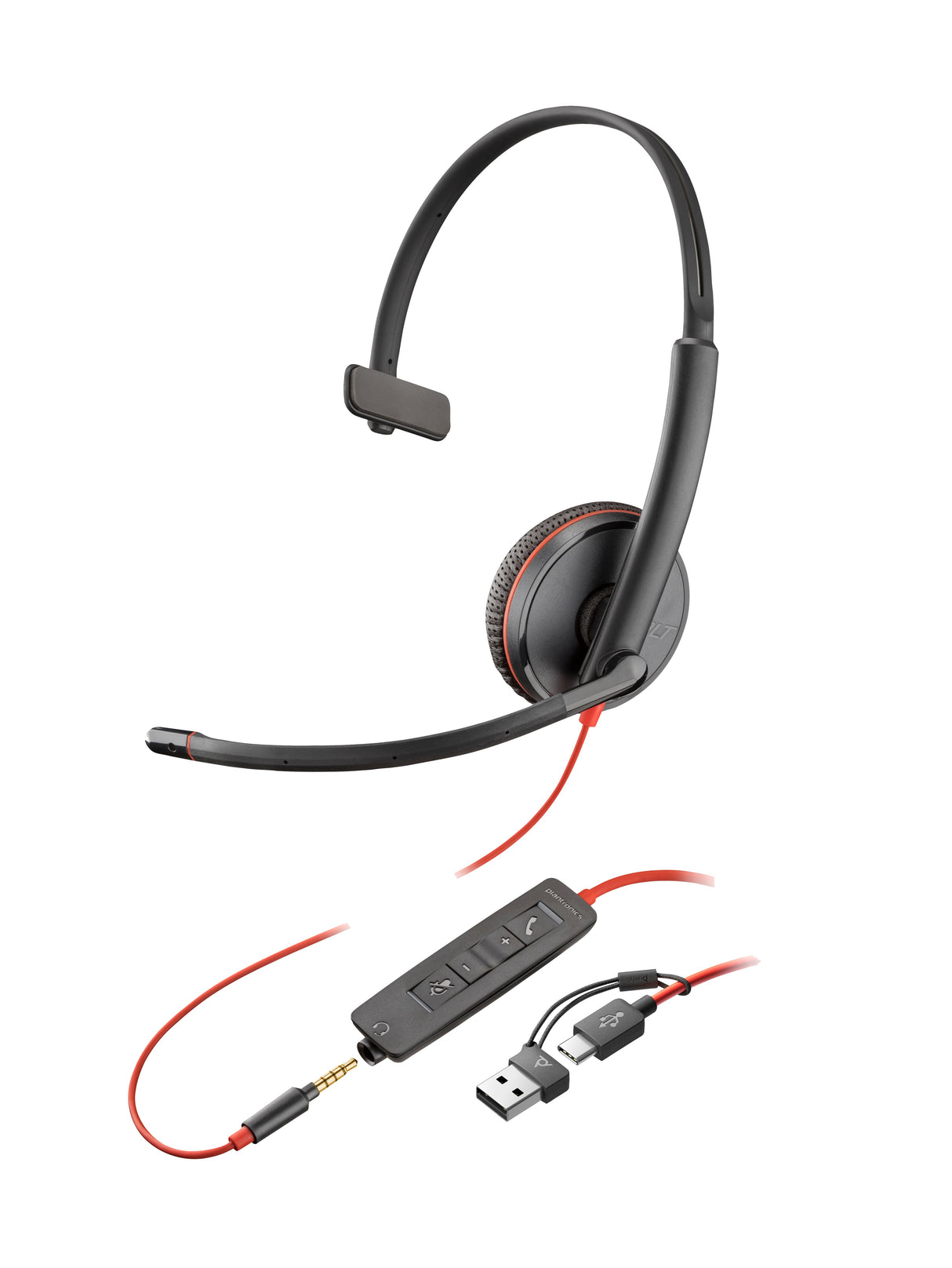 EAN 0197498433066 - HP Poly Blackwire 3215 Monaural USB-C Headset +3.5mm Plug +USB-C/A Adapter (Bulk) Alámbrico Diadema Ofici imagen 1