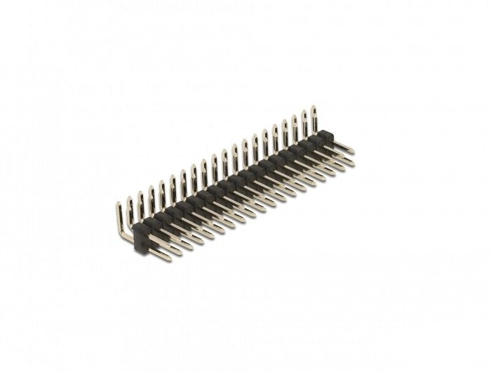 Stiftleiste 20 Pin, Rastermass 2,54 Mm, 2-Reihig, Gewinkelt, 5 Stück