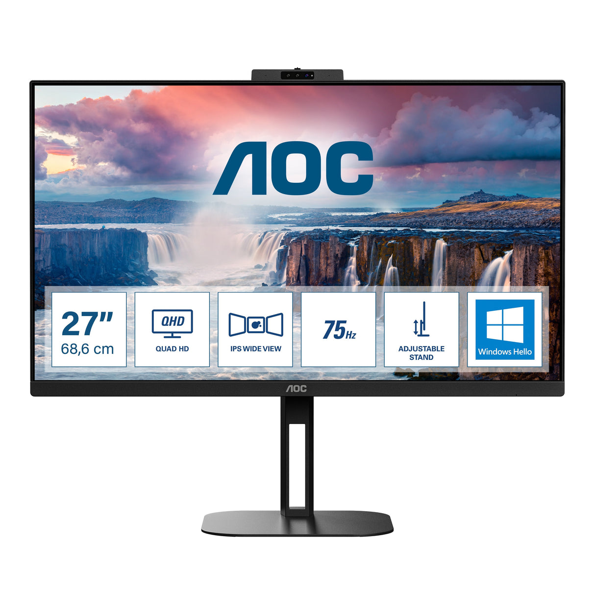 EAN 4038986180269 - AOC V5 Q27V5CW/BK pantalla para PC 68,6 cm (27") 2560 x 1440 Pixeles Quad HD LED Negro imagen 1