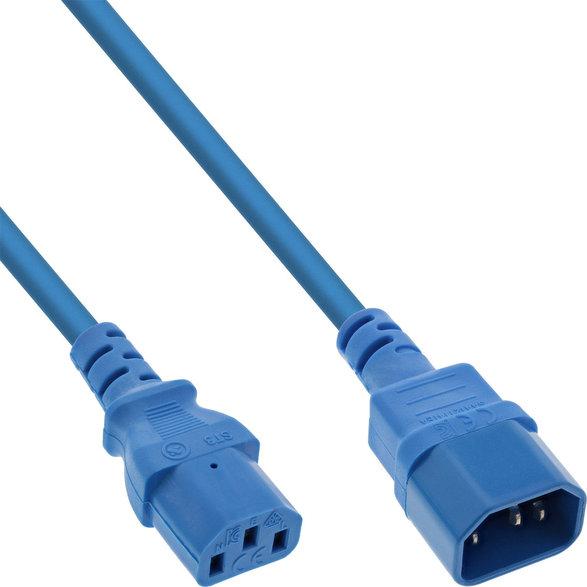Prolongación Del Cable De Alimentación Inline, C13 A C14, Azul, 1 M