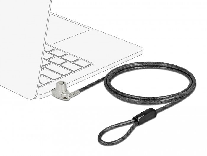 EAN 4043619206919 - DeLOCK 20691 cable antirrobo Negro, Plata 1,5 m imagen 2