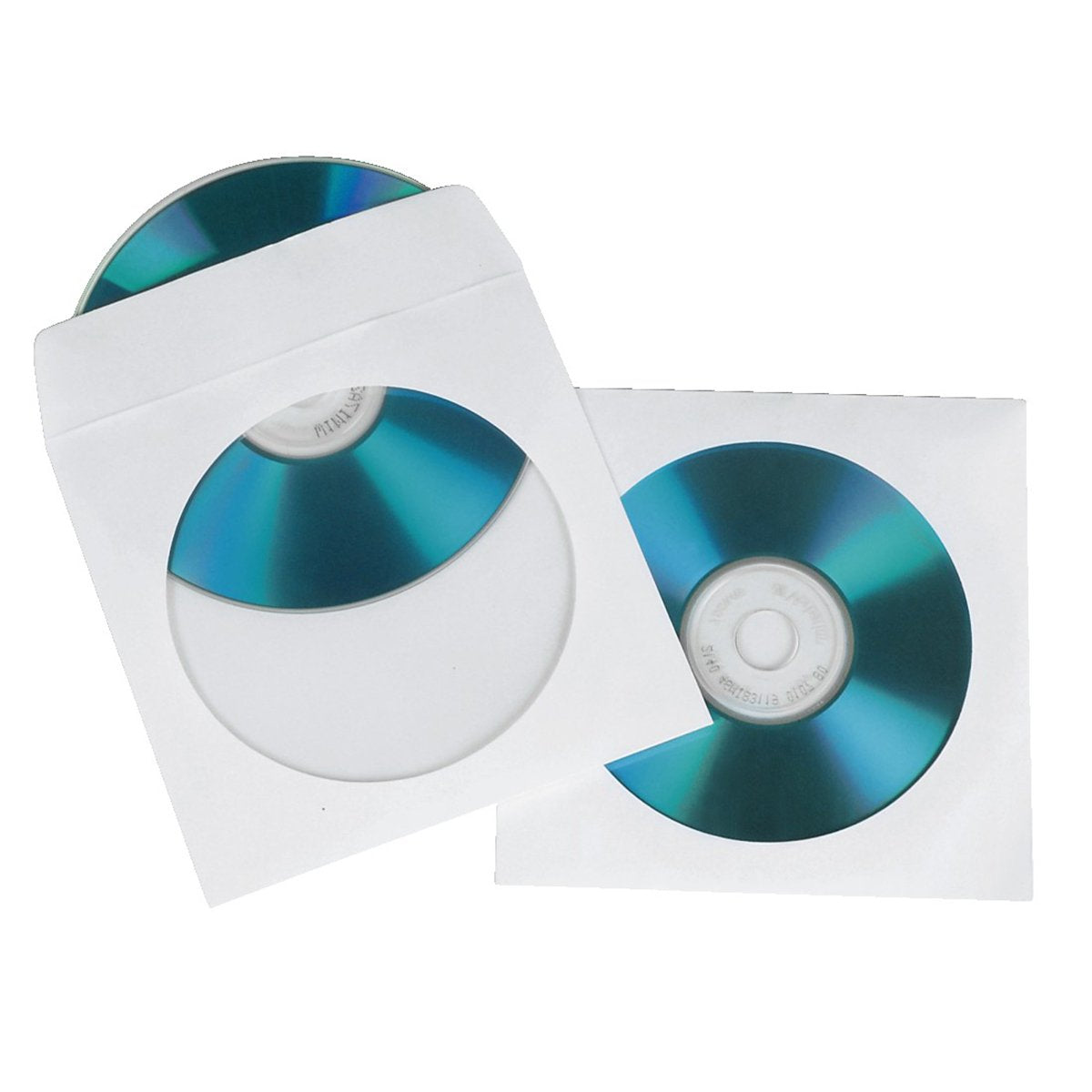 1x100 Fundas De Papel Hama Cd/Dvd Blanco Sk 51174