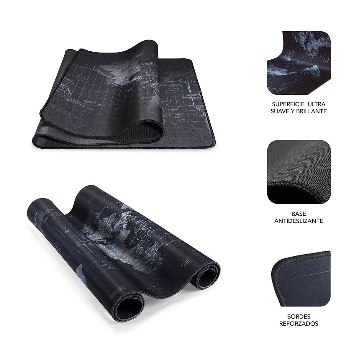 Subblim World Xl Alfombrilla Gaming Negra