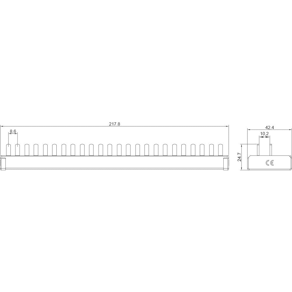 Siemens Stift Sas 10qmm 3p N 5st3673-0 12xkompakt 12te Sammelschiene