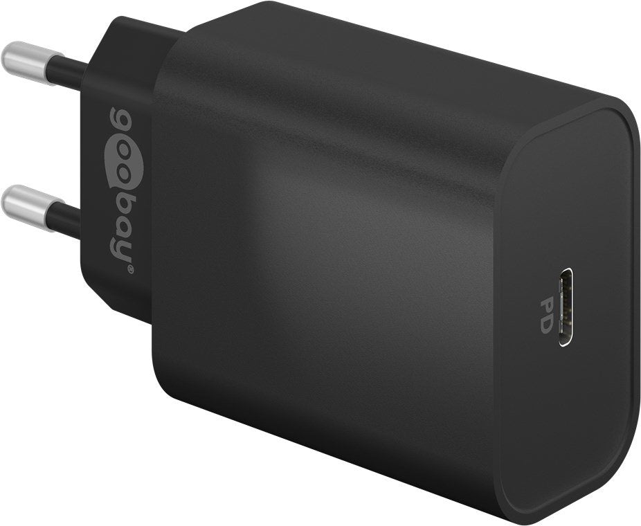 Cargador  45w Usb 1 Puert. Usb-C Negro Pd Salida Lateral Goobay