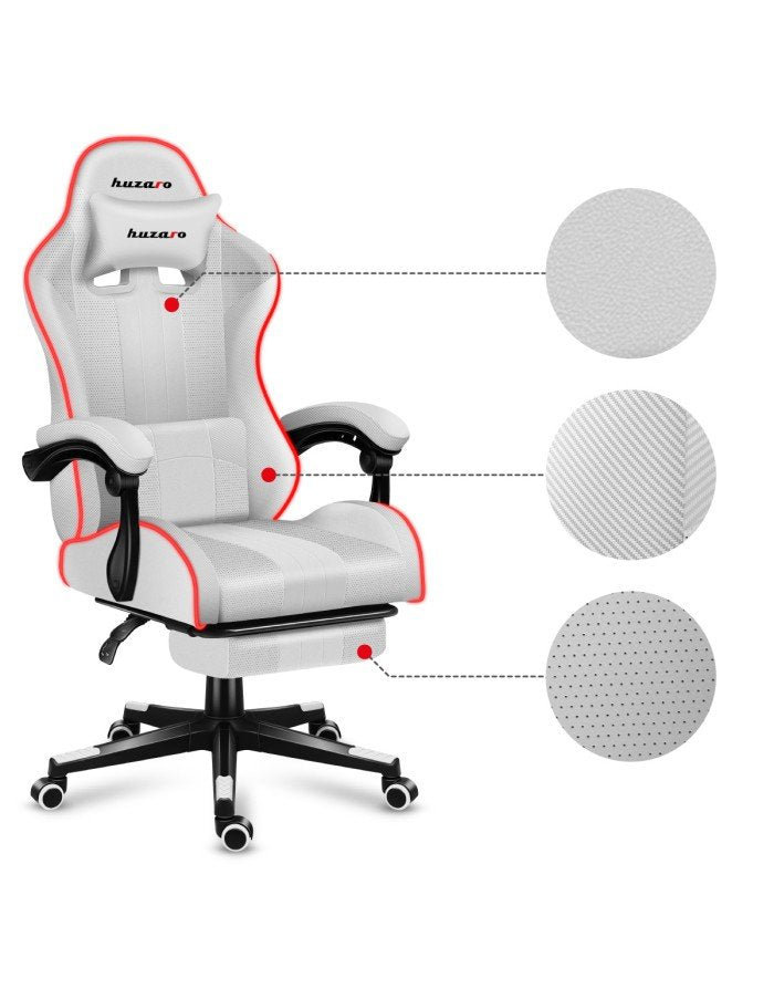 EAN 5903796011937 - Huzaro FORCE 4.7 Silla para videojuegos de PC Asiento (de seguridad) de butaca Blanco imagen 9