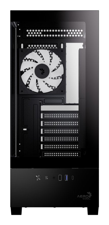 Caja Atx Aerocool P500d Digi Argb Cristal Templado Blanco